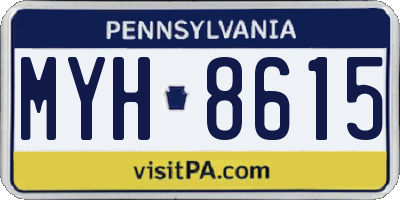 PA license plate MYH8615