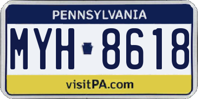 PA license plate MYH8618