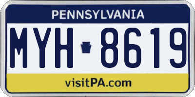 PA license plate MYH8619