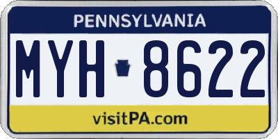 PA license plate MYH8622