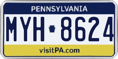 PA license plate MYH8624