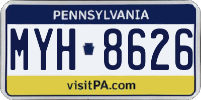 PA license plate MYH8626