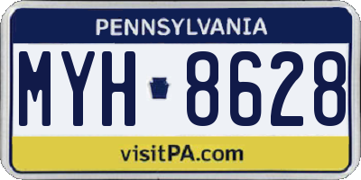 PA license plate MYH8628
