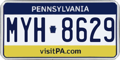 PA license plate MYH8629