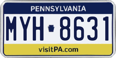 PA license plate MYH8631