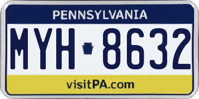 PA license plate MYH8632