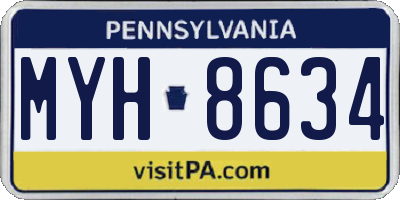 PA license plate MYH8634