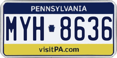 PA license plate MYH8636