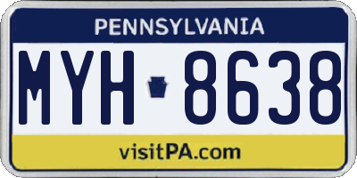 PA license plate MYH8638