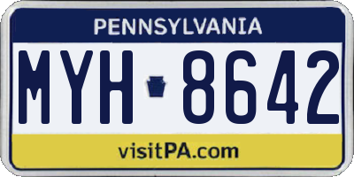 PA license plate MYH8642