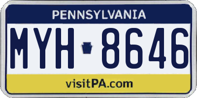 PA license plate MYH8646