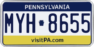 PA license plate MYH8655