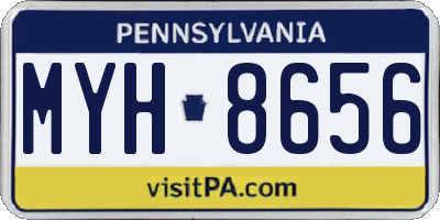 PA license plate MYH8656