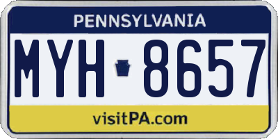 PA license plate MYH8657