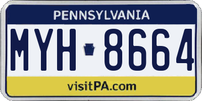 PA license plate MYH8664