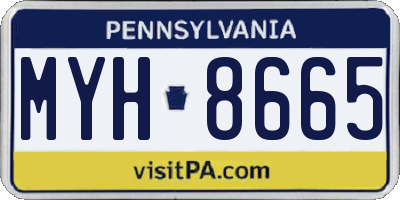 PA license plate MYH8665