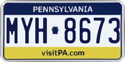 PA license plate MYH8673