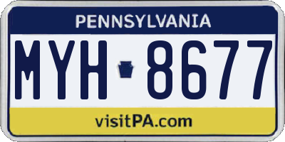 PA license plate MYH8677