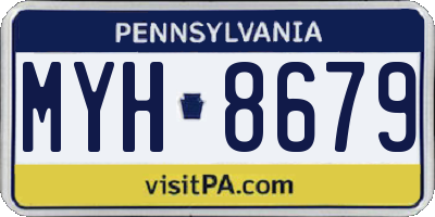 PA license plate MYH8679