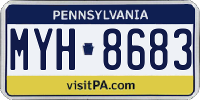 PA license plate MYH8683
