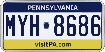 PA license plate MYH8686