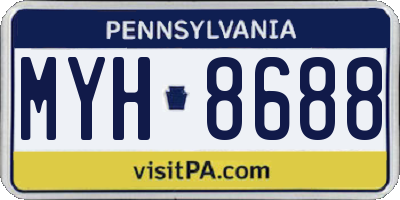 PA license plate MYH8688