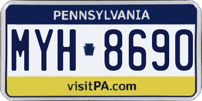 PA license plate MYH8690