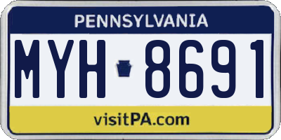 PA license plate MYH8691