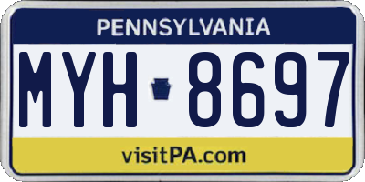 PA license plate MYH8697