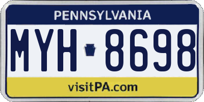 PA license plate MYH8698