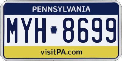 PA license plate MYH8699