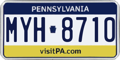 PA license plate MYH8710