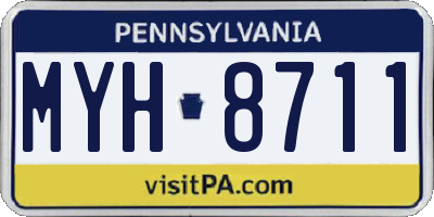 PA license plate MYH8711