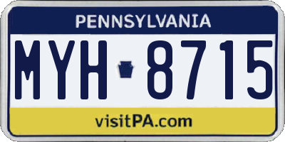 PA license plate MYH8715