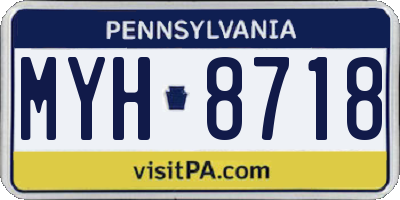 PA license plate MYH8718
