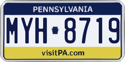PA license plate MYH8719