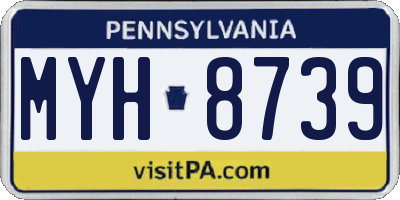 PA license plate MYH8739