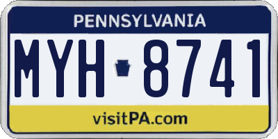 PA license plate MYH8741