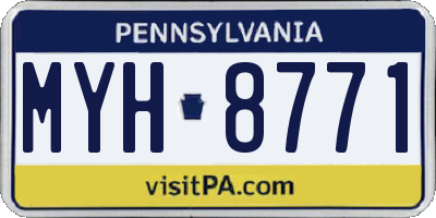 PA license plate MYH8771