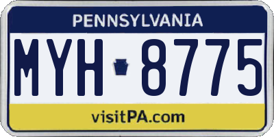 PA license plate MYH8775