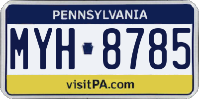 PA license plate MYH8785