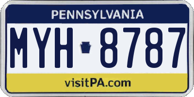 PA license plate MYH8787