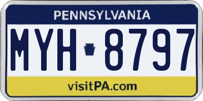 PA license plate MYH8797