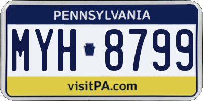 PA license plate MYH8799