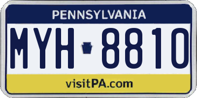 PA license plate MYH8810