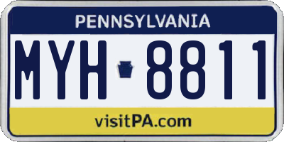 PA license plate MYH8811