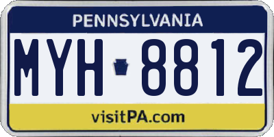 PA license plate MYH8812