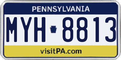 PA license plate MYH8813