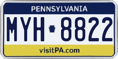 PA license plate MYH8822