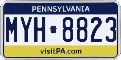 PA license plate MYH8823